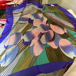 Colorful Abstract Silk Scarf